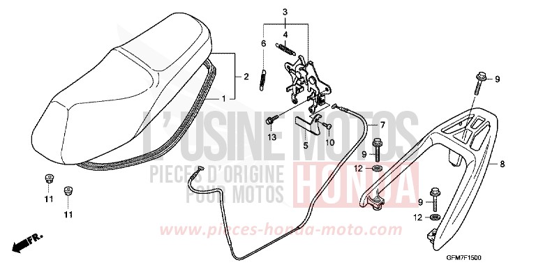 SEAT for NHX 110 BLACK (NH1) from 2010